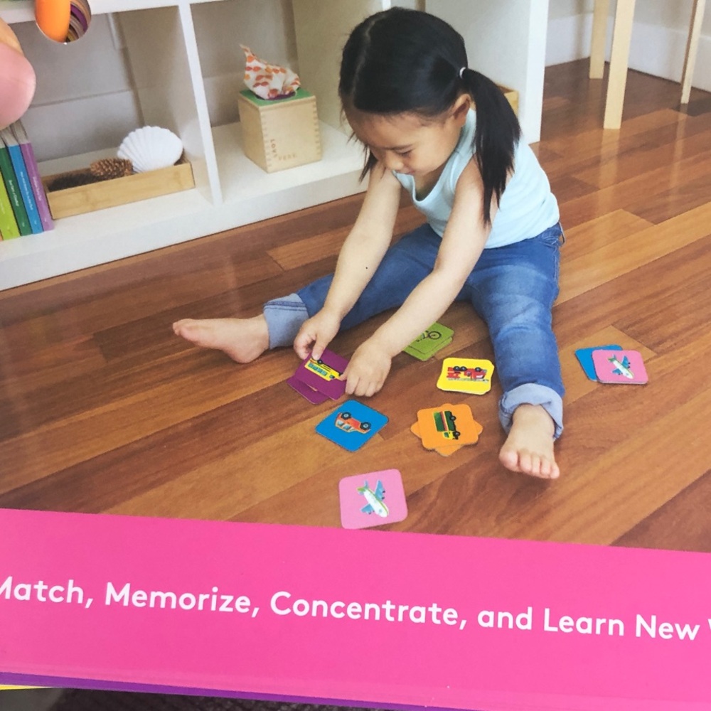 Memory game cards and  Investor Play Guide by Lovevery